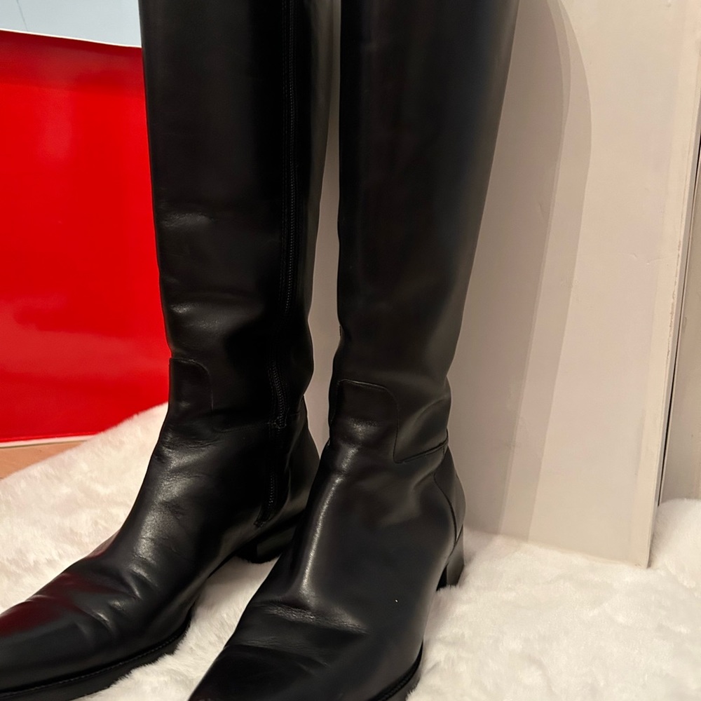 Ralph Lauren leather zipper boots